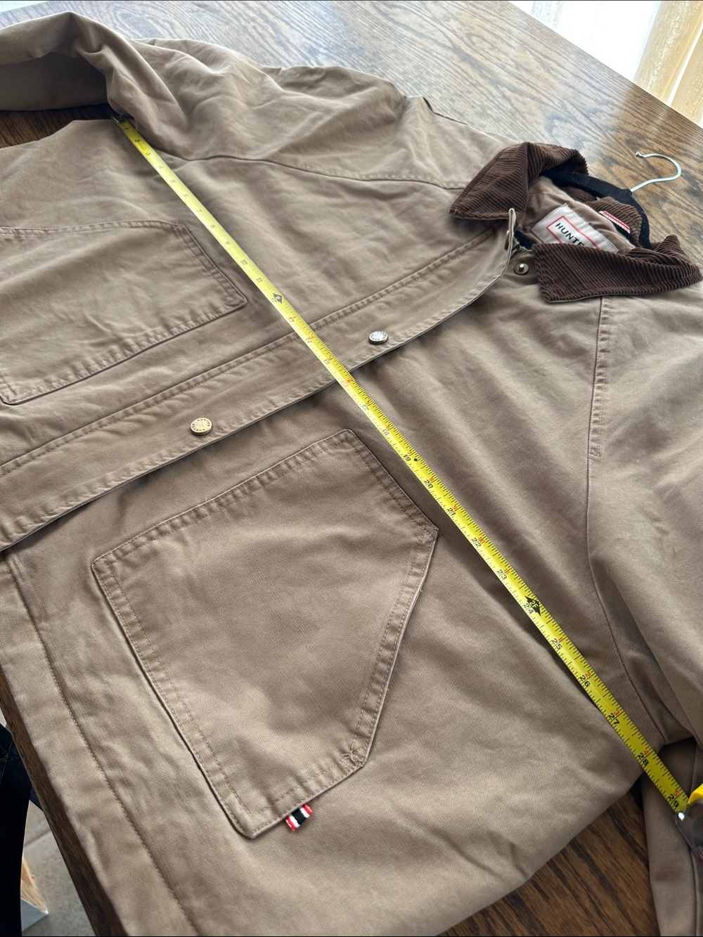 NWT Hunter Oversized Barn Chore Utility Jacket XL Casual Tan Chocolate Brown - Picture 9 of 9